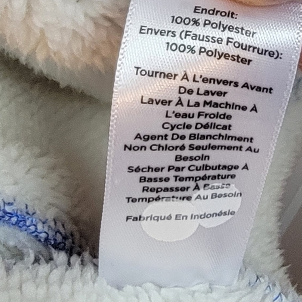 TALBOTS Blue White‎ Sherpa Yoke Trim Jacket Women's XS EUC - Picture 6 of 12